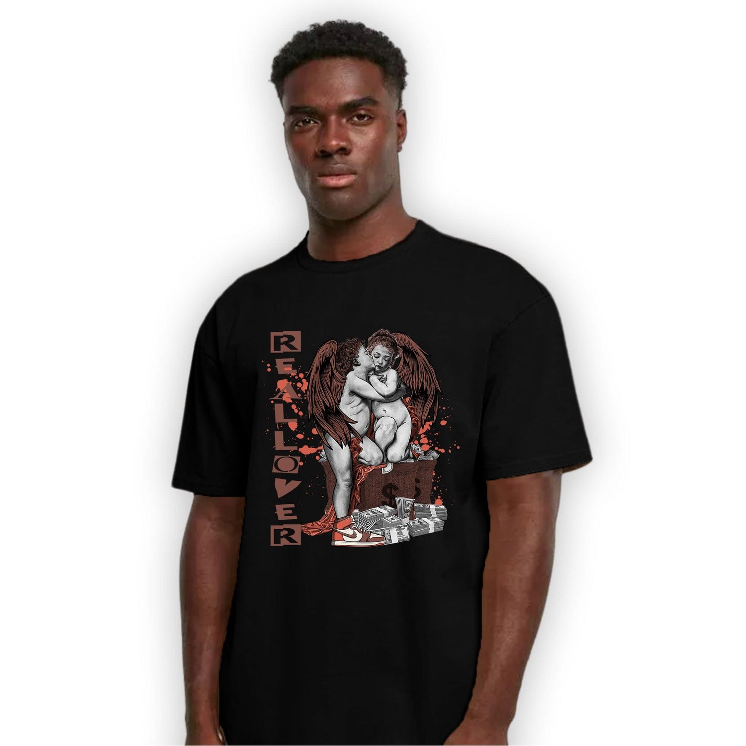 High OG Dusted Clay 1s T Shirt Match Real Lover Angel - NastyJamz
