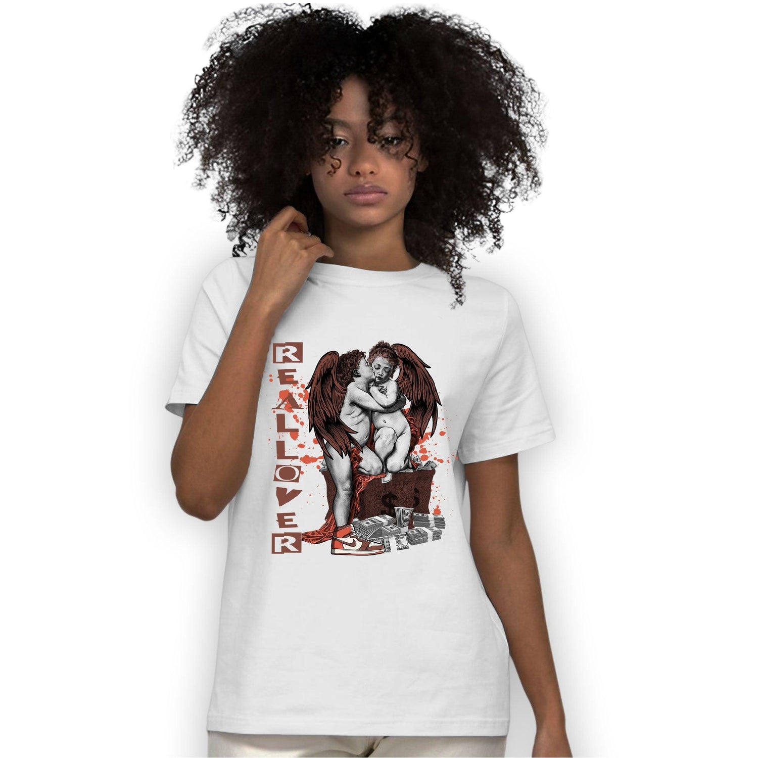 High OG Dusted Clay 1s T Shirt Match Real Lover Angel - NastyJamz