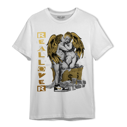 Mid SE Black Gold 1s T Shirt Match Real Lover Angel - NastyJamz
