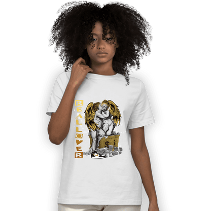 Mid SE Black Gold 1s T Shirt Match Real Lover Angel - NastyJamz