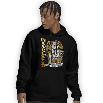 Mid SE Black Gold 1s Hoodie Match Real Lover Angel - NastyJamz