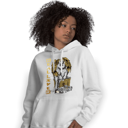 Mid SE Black Gold 1s Hoodie Match Real Lover Angel - NastyJamz