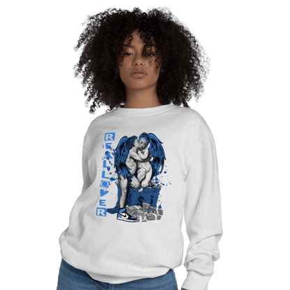 University Blue Toe 1s Sweatshirt Match Real Lover Angel - NastyJamz