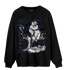 White Navy 3s Sweatshirt Match Real Lover Angel - NastyJamz