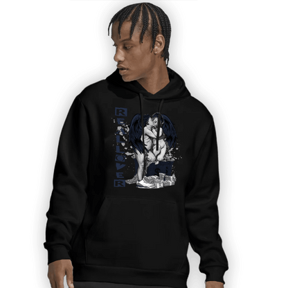 White Navy 3s Hoodie Match Real Lover Angel - NastyJamz