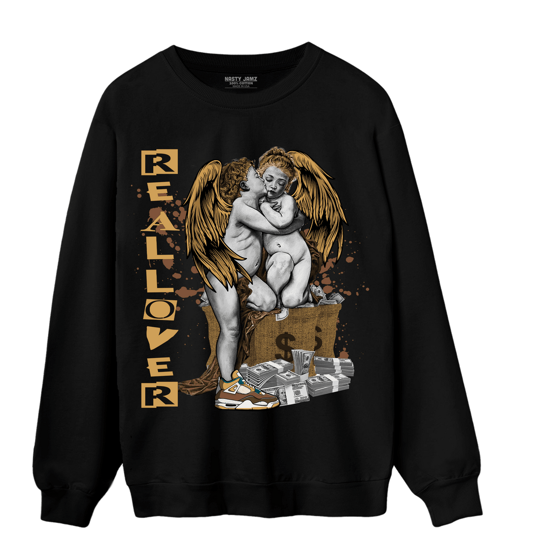 Cacao Wow 4s Sweatshirt Match Real Lover Angel - NastyJamz