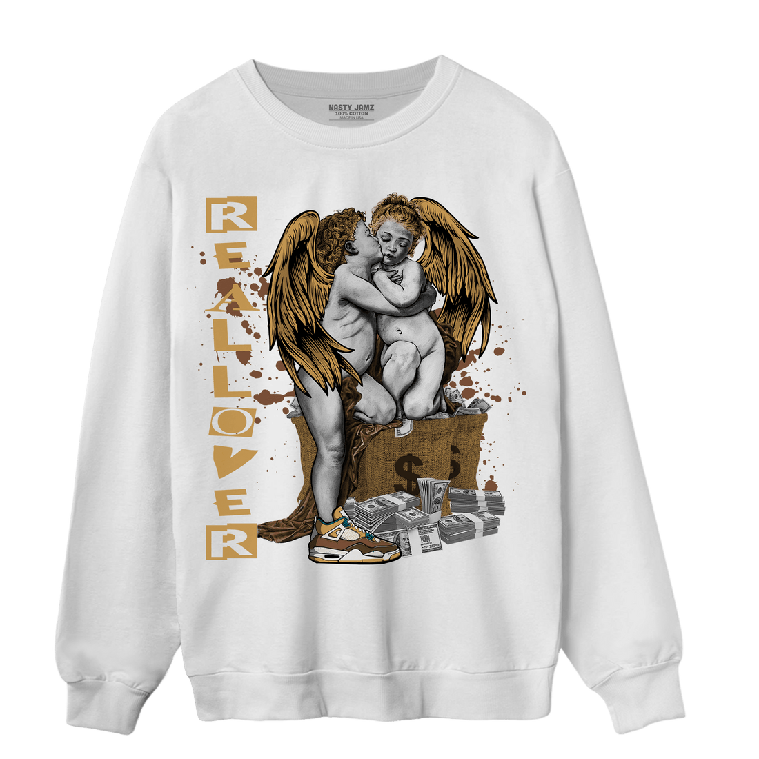 Cacao Wow 4s Sweatshirt Match Real Lover Angel - NastyJamz