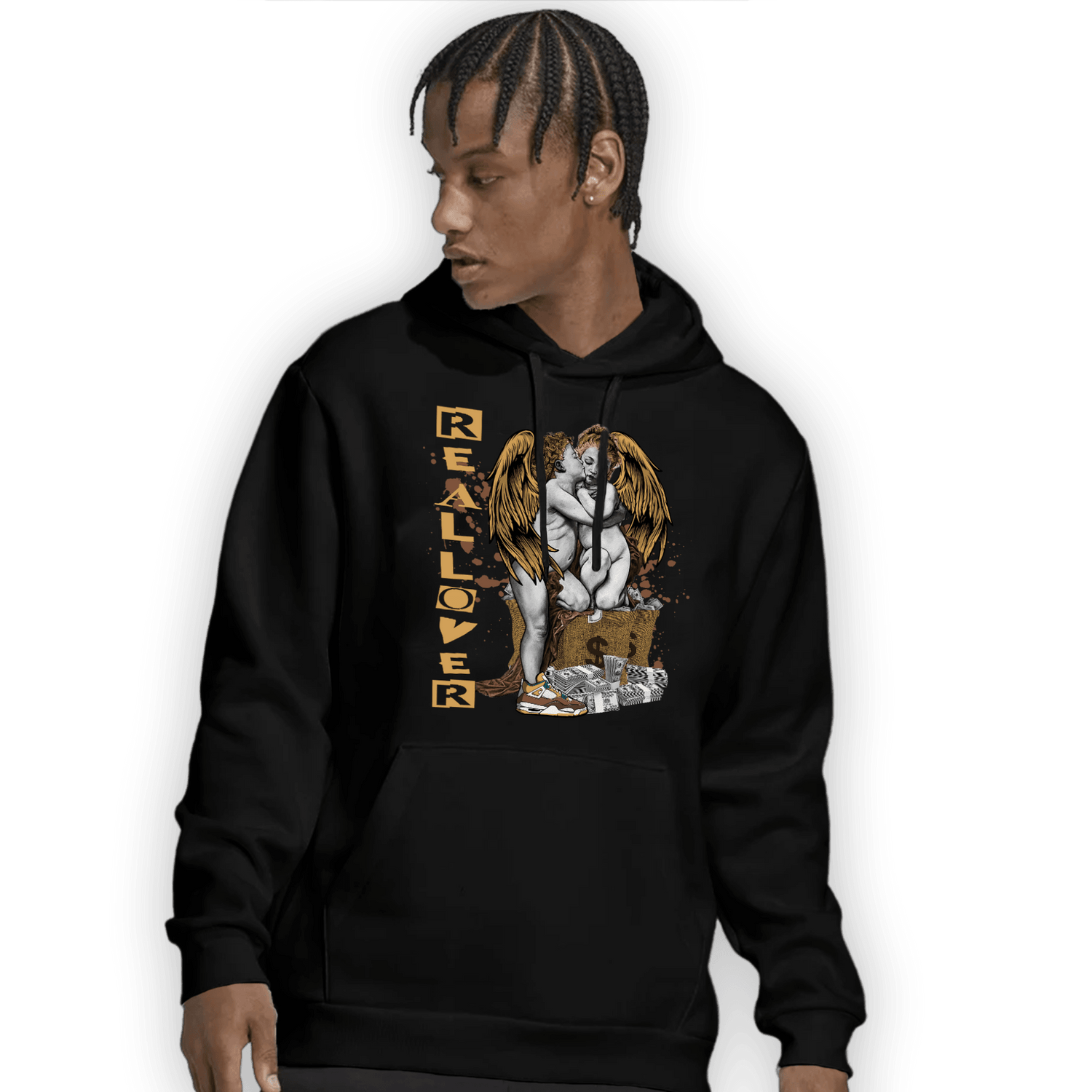 Cacao Wow 4s Hoodie Match Real Lover Angel - NastyJamz