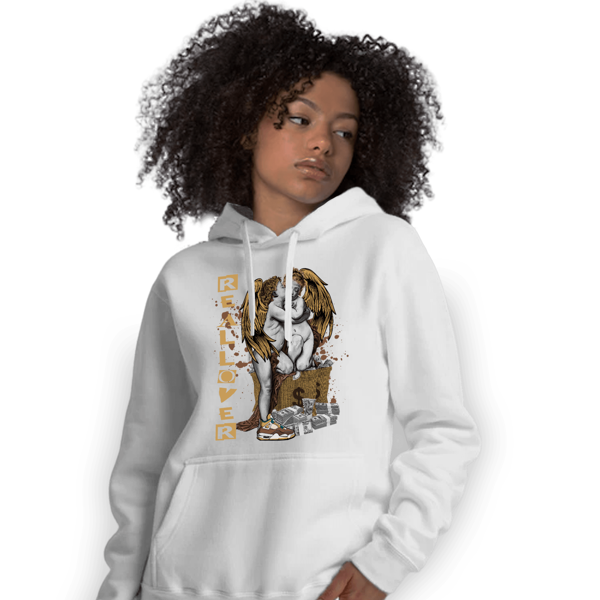 Cacao Wow 4s Hoodie Match Real Lover Angel - NastyJamz