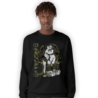SE Craft Medium Olive 4s Sweatshirt Match Real Lover Angel - NastyJamz