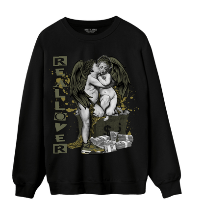 SE Craft Medium Olive 4s Sweatshirt Match Real Lover Angel - NastyJamz