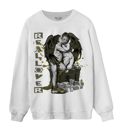 SE Craft Medium Olive 4s Sweatshirt Match Real Lover Angel - NastyJamz