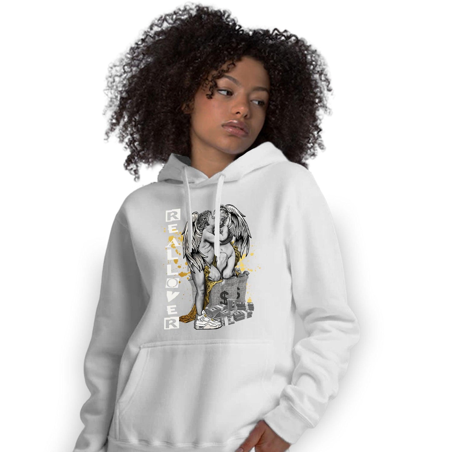 Sail 4s Hoodie Match Real Lover Angel - NastyJamz