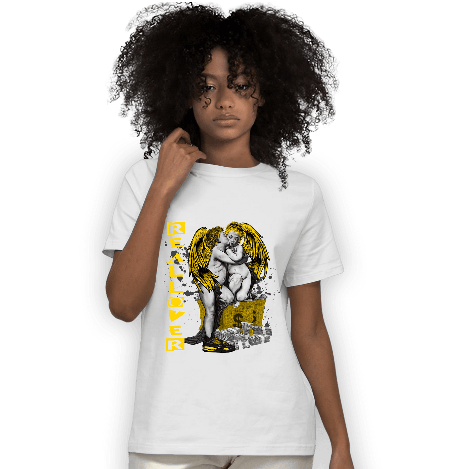 Thunder 4s T Shirt Match Real Lover Angel - NastyJamz