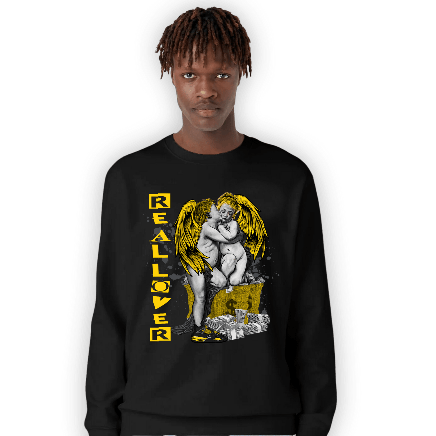Thunder 4s Sweatshirt Match Real Lover Angel - NastyJamz