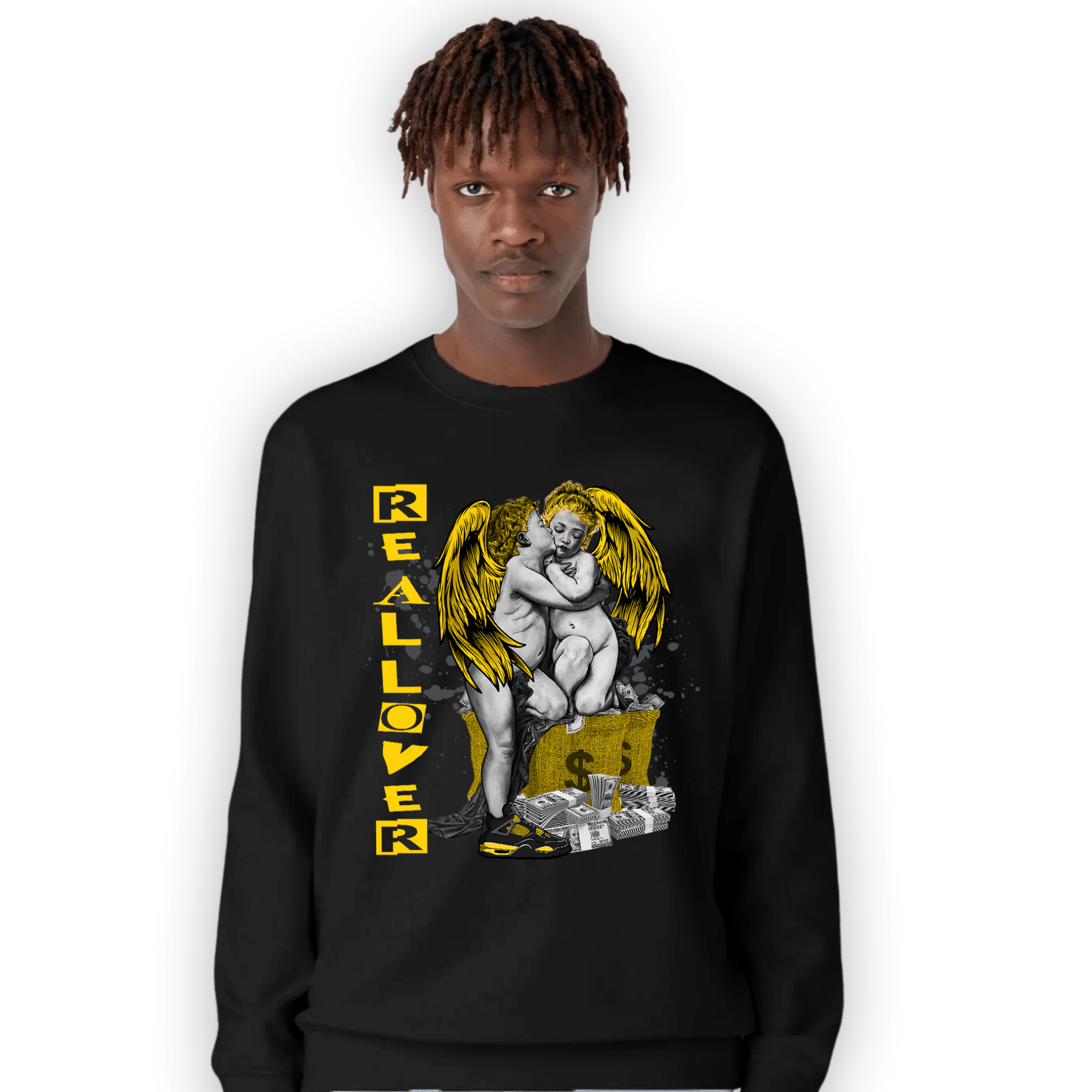 Thunder 4s Sweatshirt Match Real Lover Angel - NastyJamz