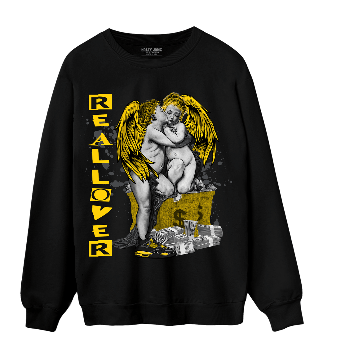 Thunder 4s Sweatshirt Match Real Lover Angel - NastyJamz