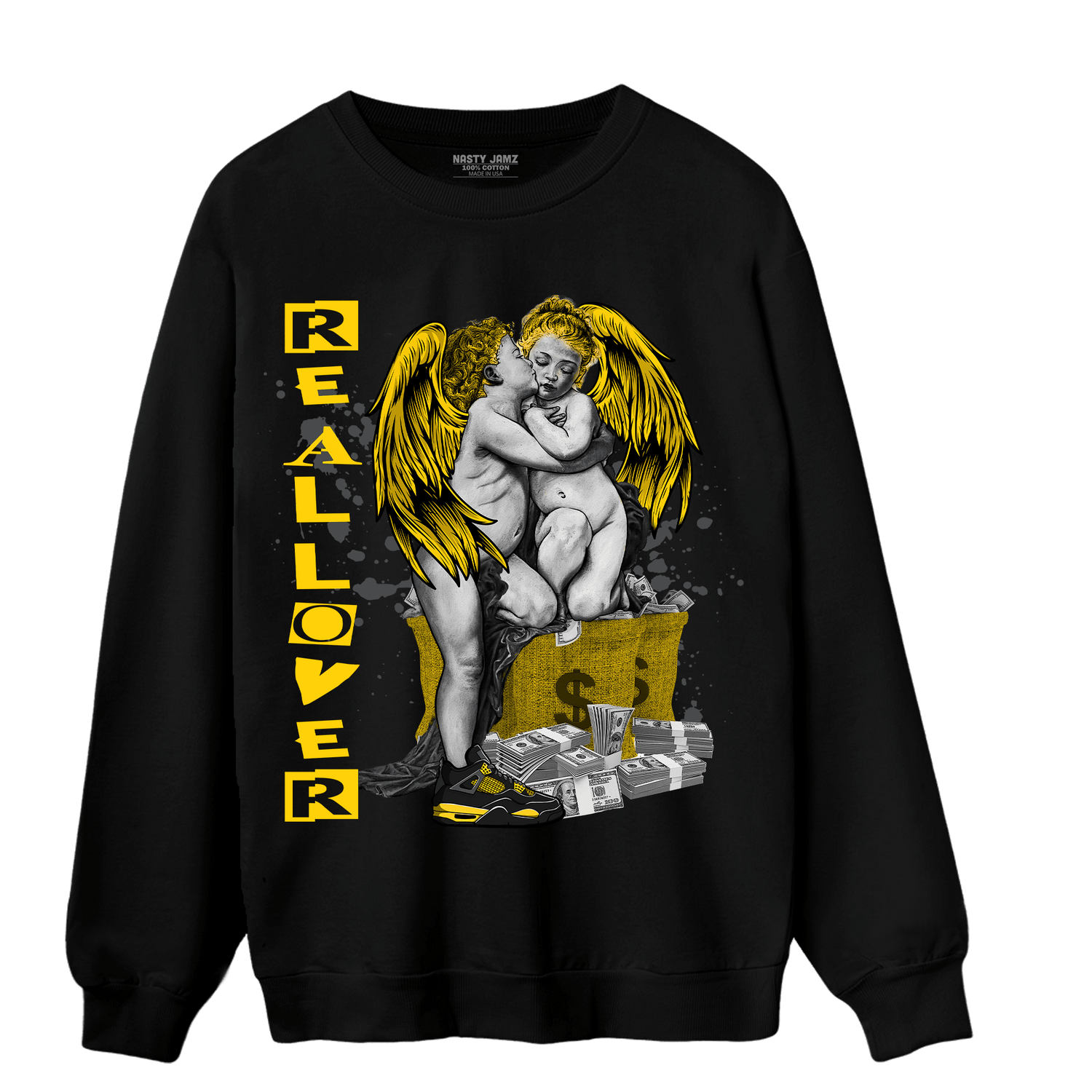 Thunder 4s Sweatshirt Match Real Lover Angel - NastyJamz
