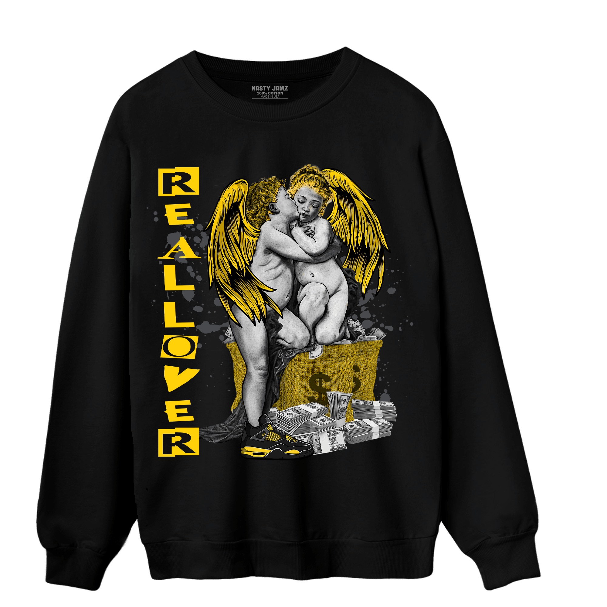 Thunder 4s Sweatshirt Match Real Lover Angel - NastyJamz