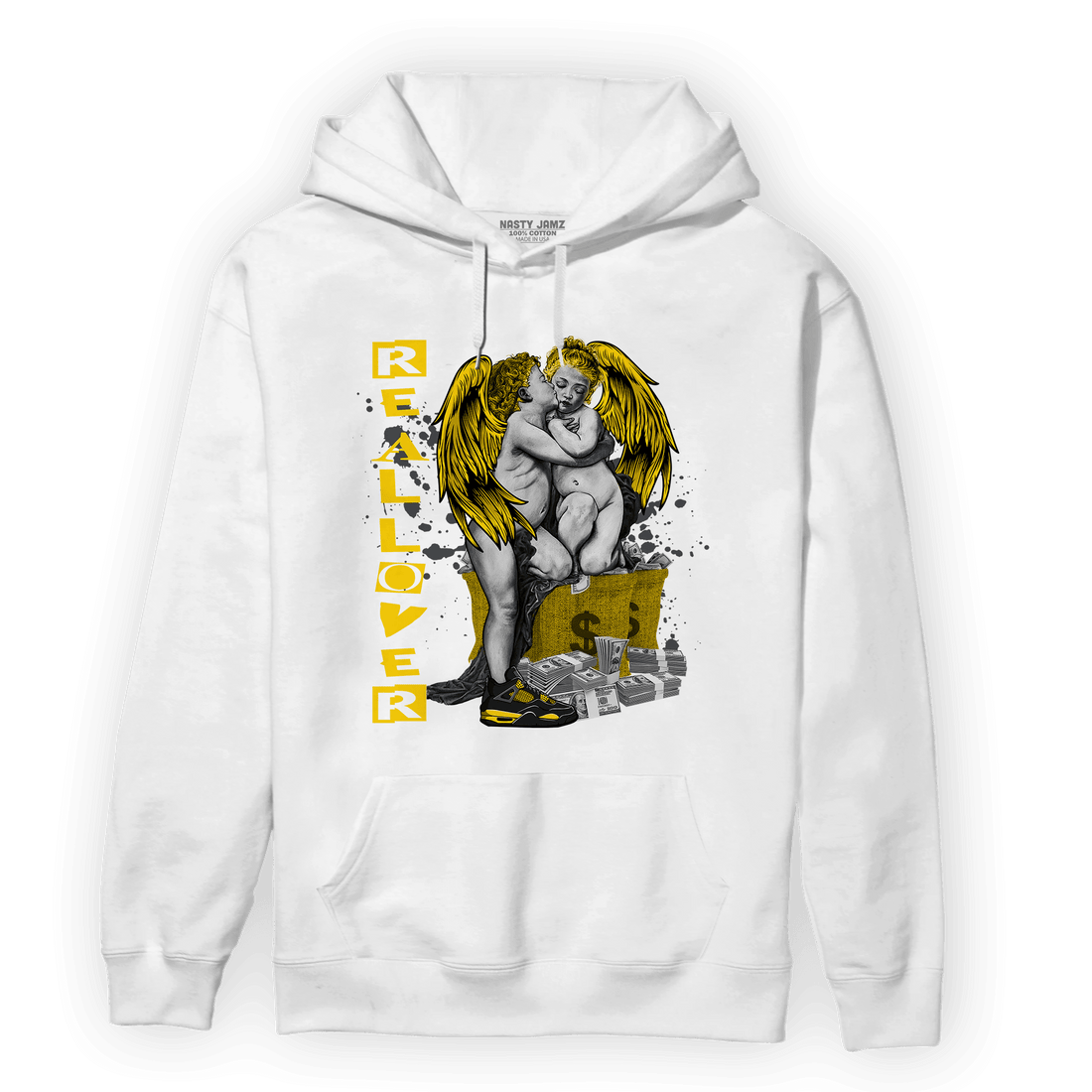 Thunder 4s Hoodie Match Real Lover Angel - NastyJamz