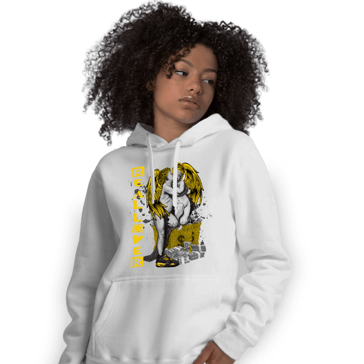 Thunder 4s Hoodie Match Real Lover Angel - NastyJamz