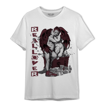 Burgundy 5s T Shirt Match Real Lover Angel - NastyJamz