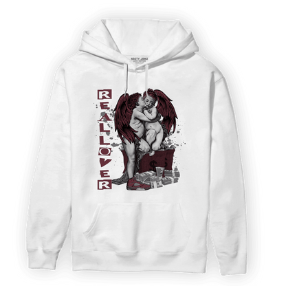 Burgundy 5s Hoodie Match Real Lover Angel - NastyJamz