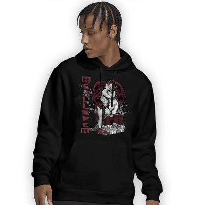 Burgundy 5s Hoodie Match Real Lover Angel - NastyJamz
