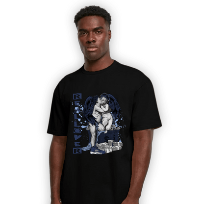 Midnight Navy 5s T Shirt Match Real Lover Angel - NastyJamz
