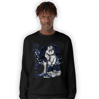 Midnight Navy 5s Sweatshirt Match Real Lover Angel - NastyJamz