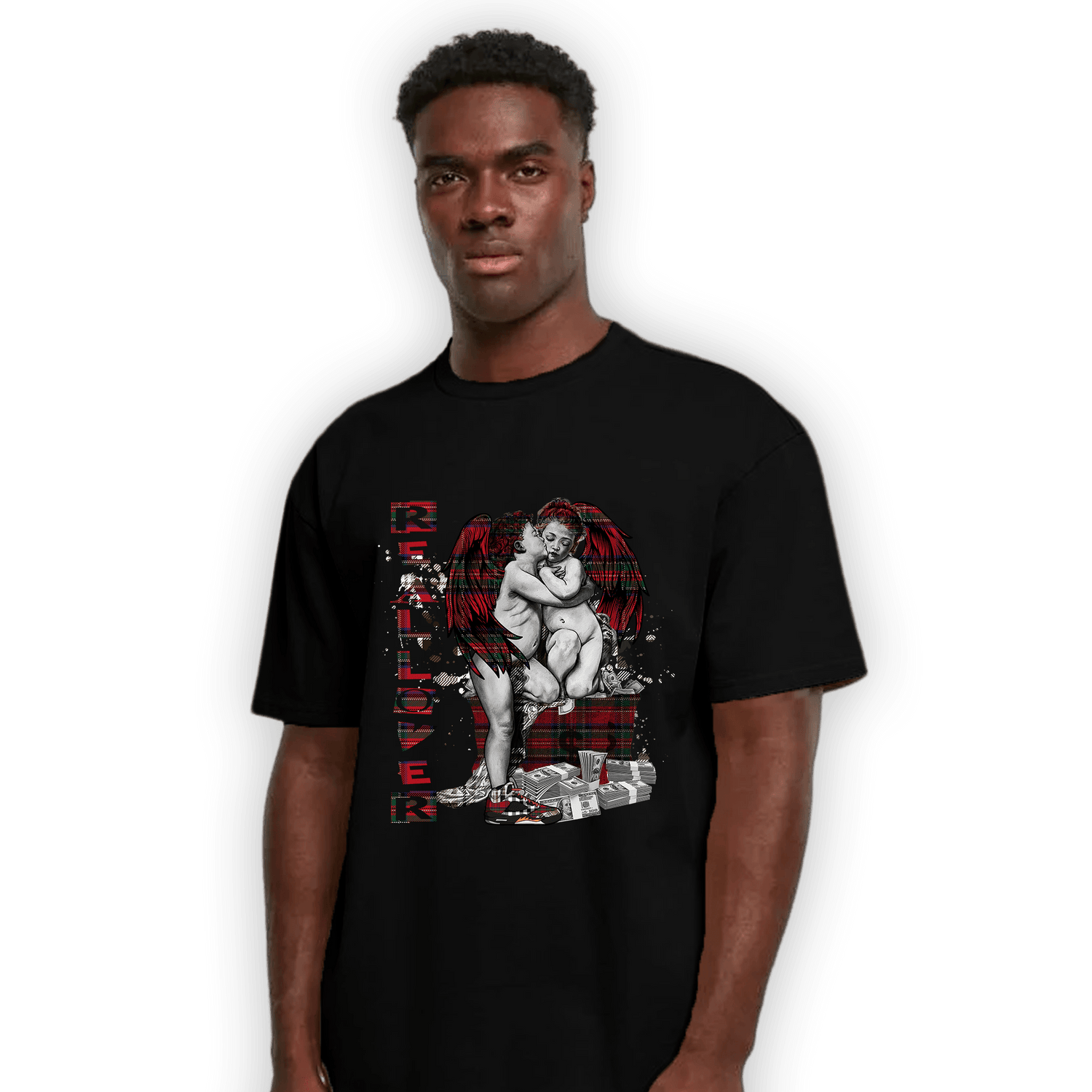 Plaid 5s T Shirt Match Real Lover Angel - NastyJamz