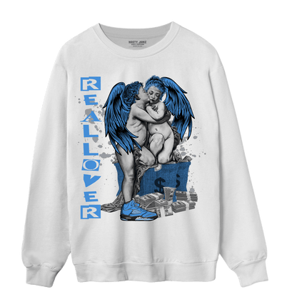 University Blue 5s Sweatshirt Match Real Lover Angel - NastyJamz