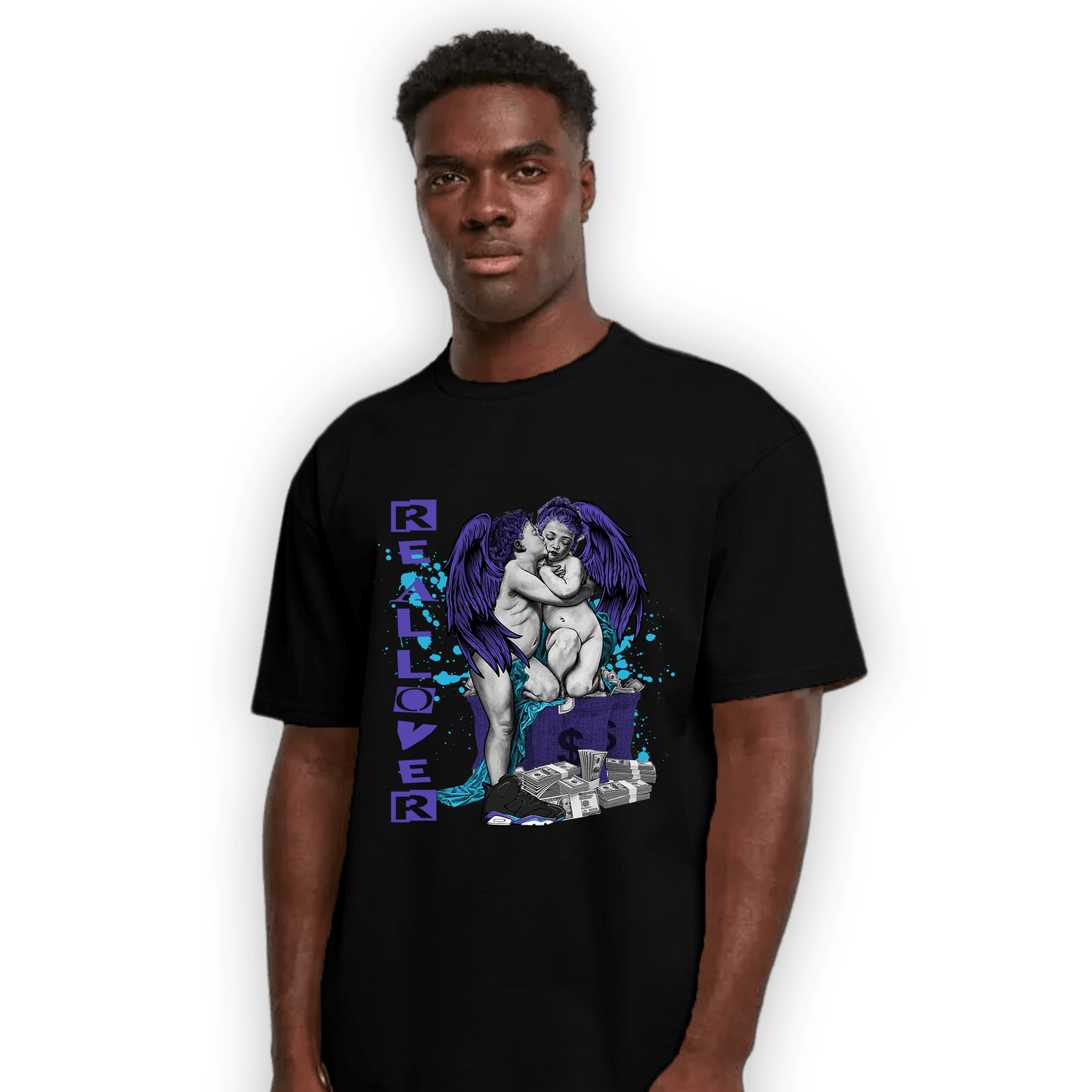 Aqua 6s T Shirt Match Real Lover Angel - NastyJamz