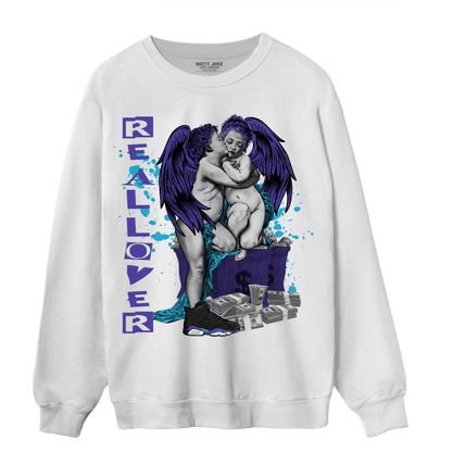 Aqua 6s Sweatshirt Match Real Lover Angel - NastyJamz
