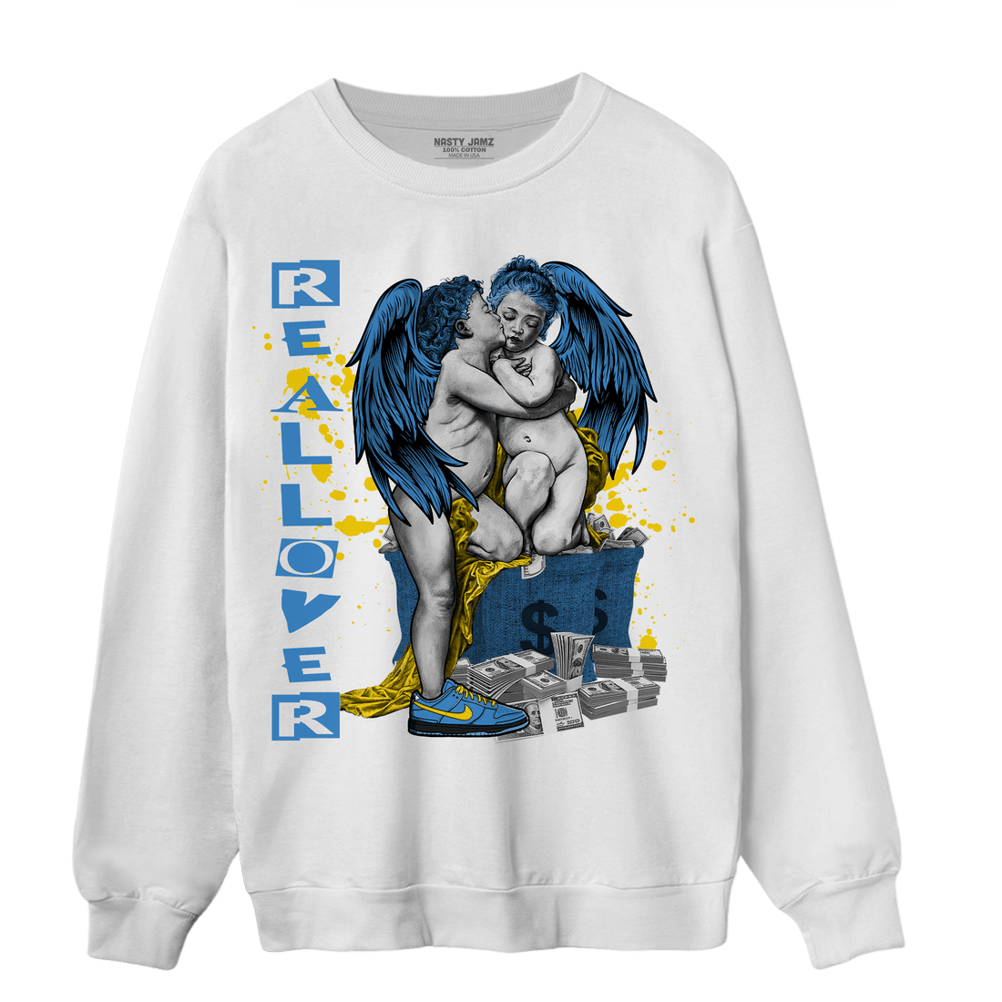 SB Dunk Bubbles Sweatshirt Match Real Lover Angel - NastyJamz