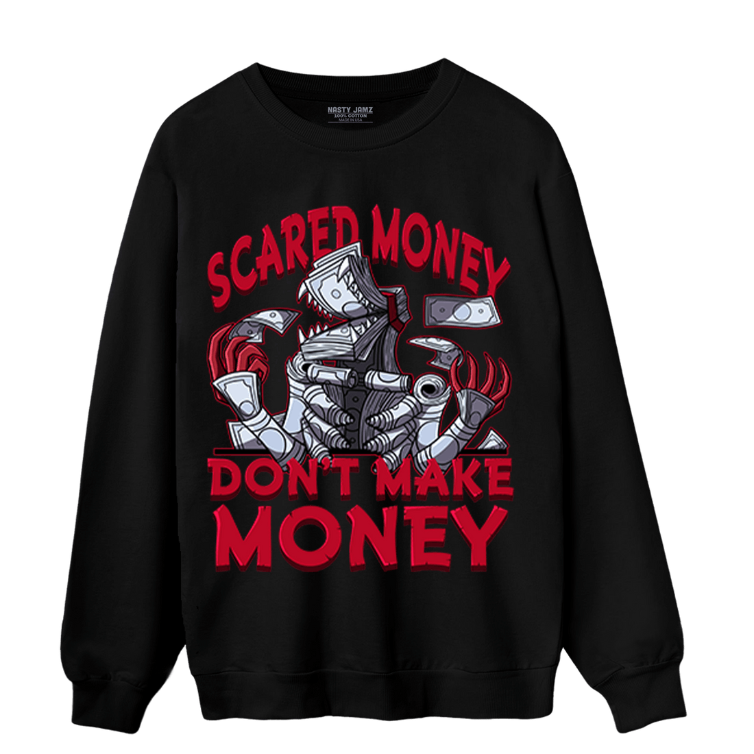 Cherry 11s Sweatshirt Match Scared Moneyy - NastyJamz