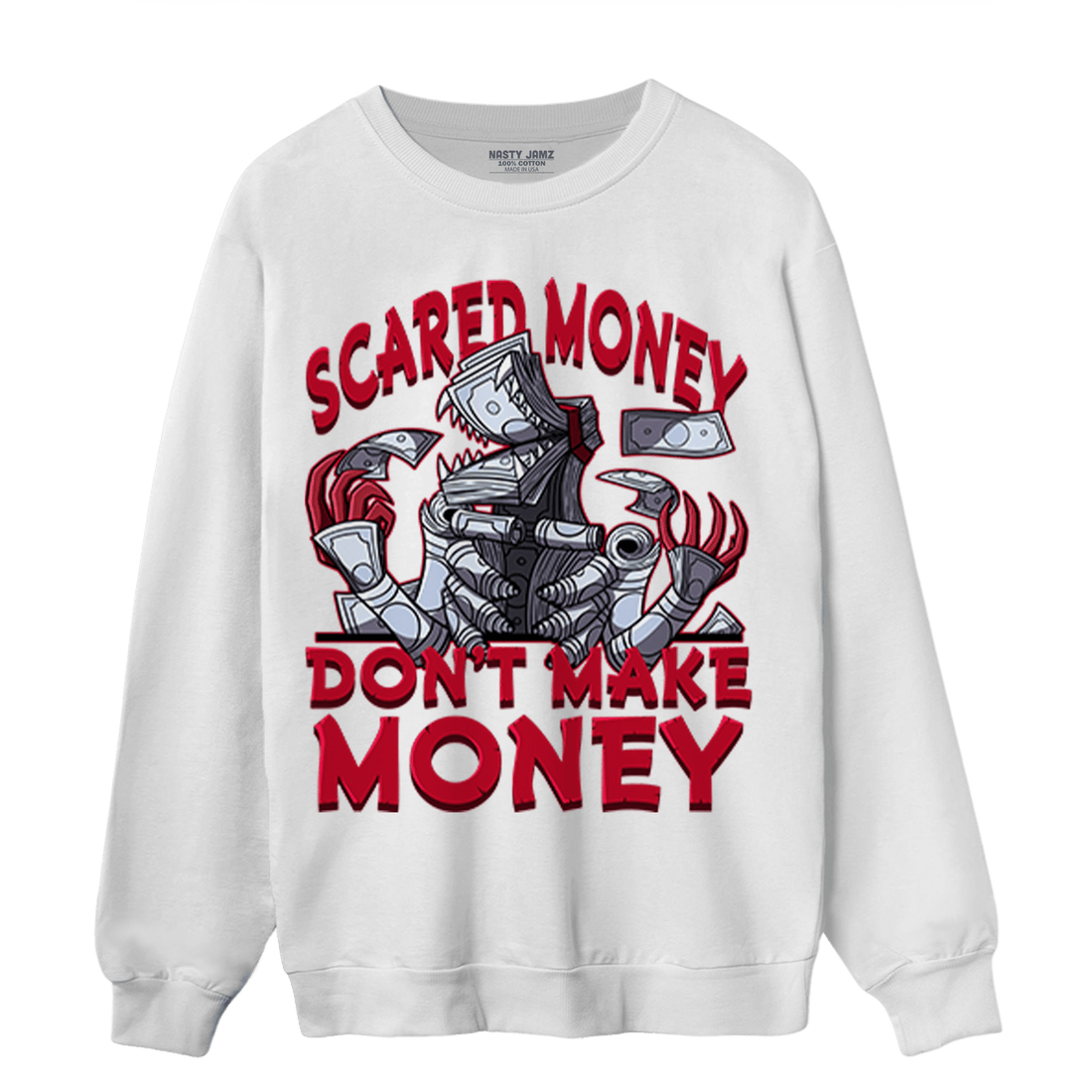 Cherry 11s Sweatshirt Match Scared Moneyy - NastyJamz