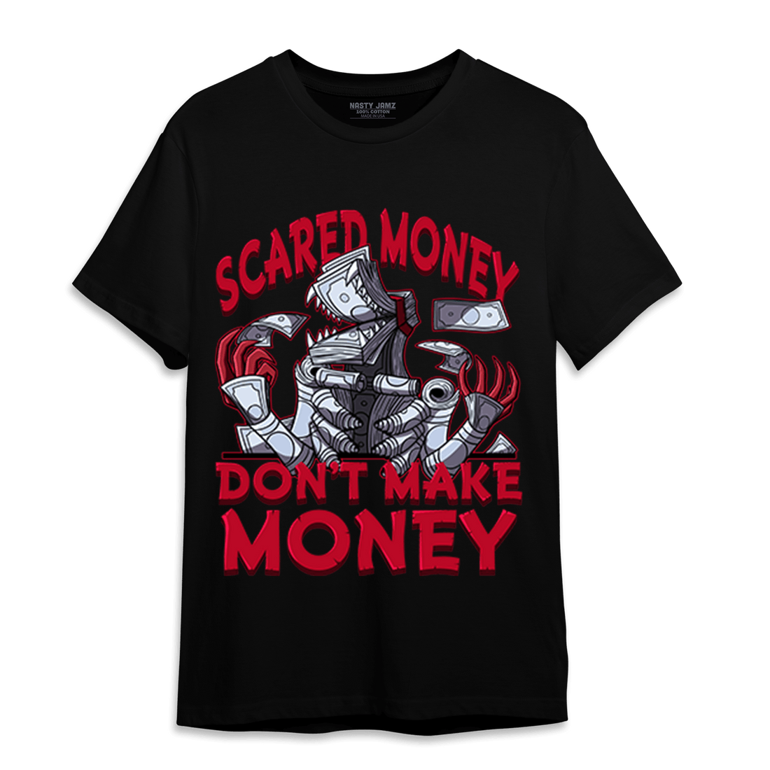 Cherry 11s T Shirt Match Scared Moneyy - NastyJamz
