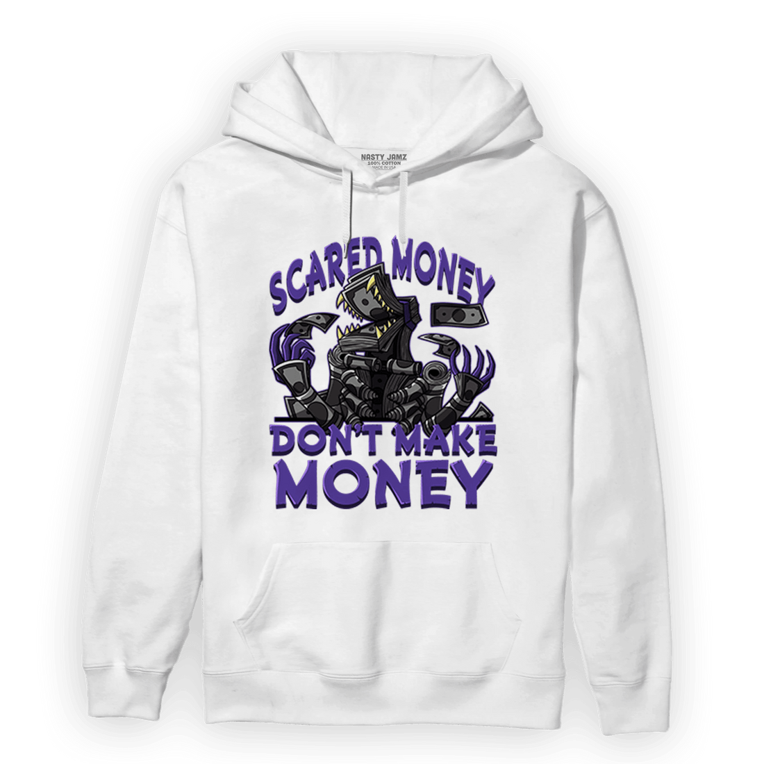 Field Purple 12s Hoodie Match Scared Moneyy - NastyJamz