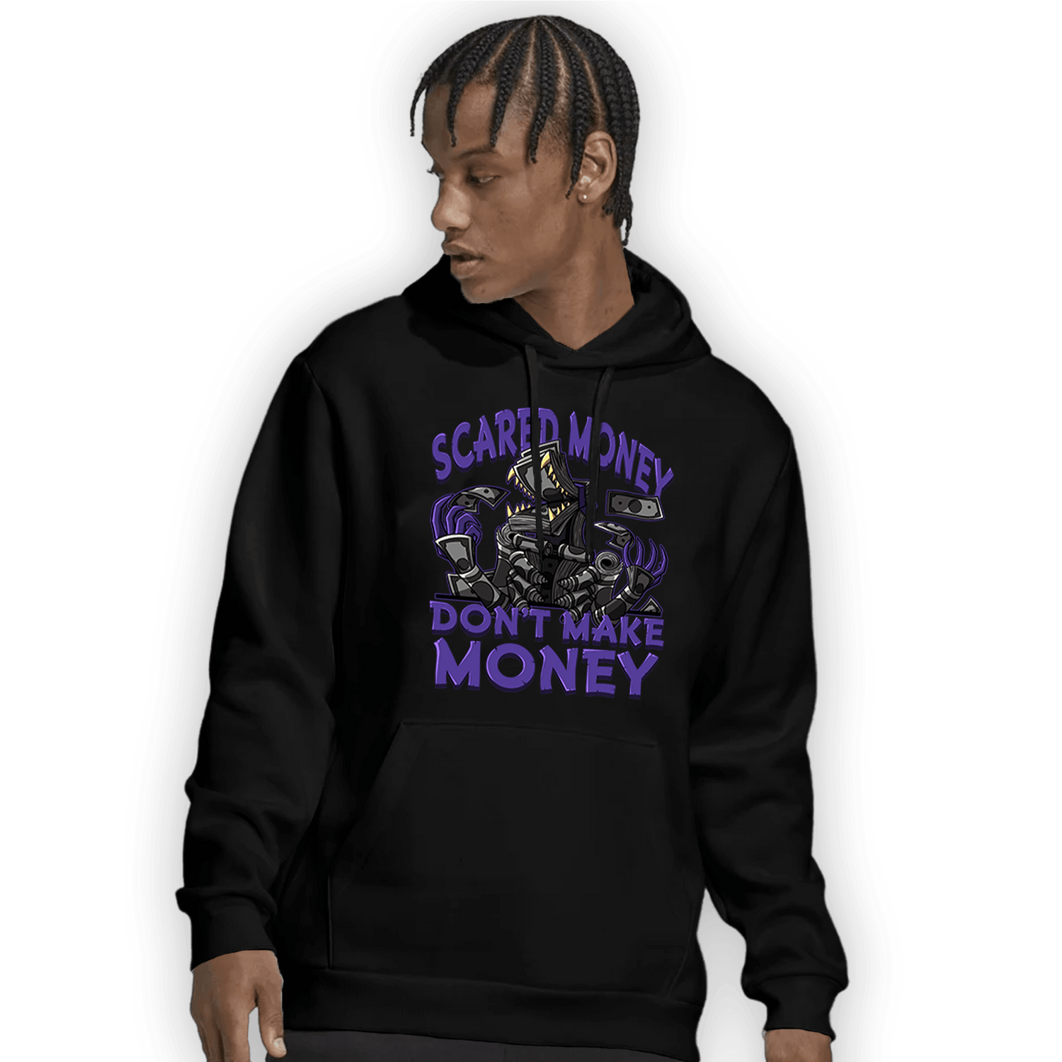 Field Purple 12s Hoodie Match Scared Moneyy - NastyJamz