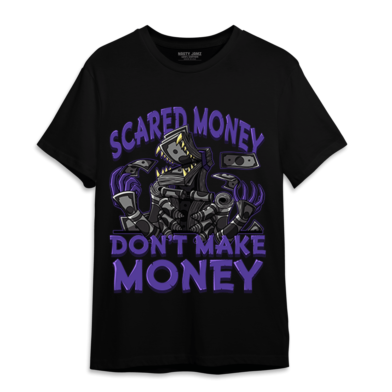 Field Purple 12s T Shirt Match Scared Moneyy - NastyJamz