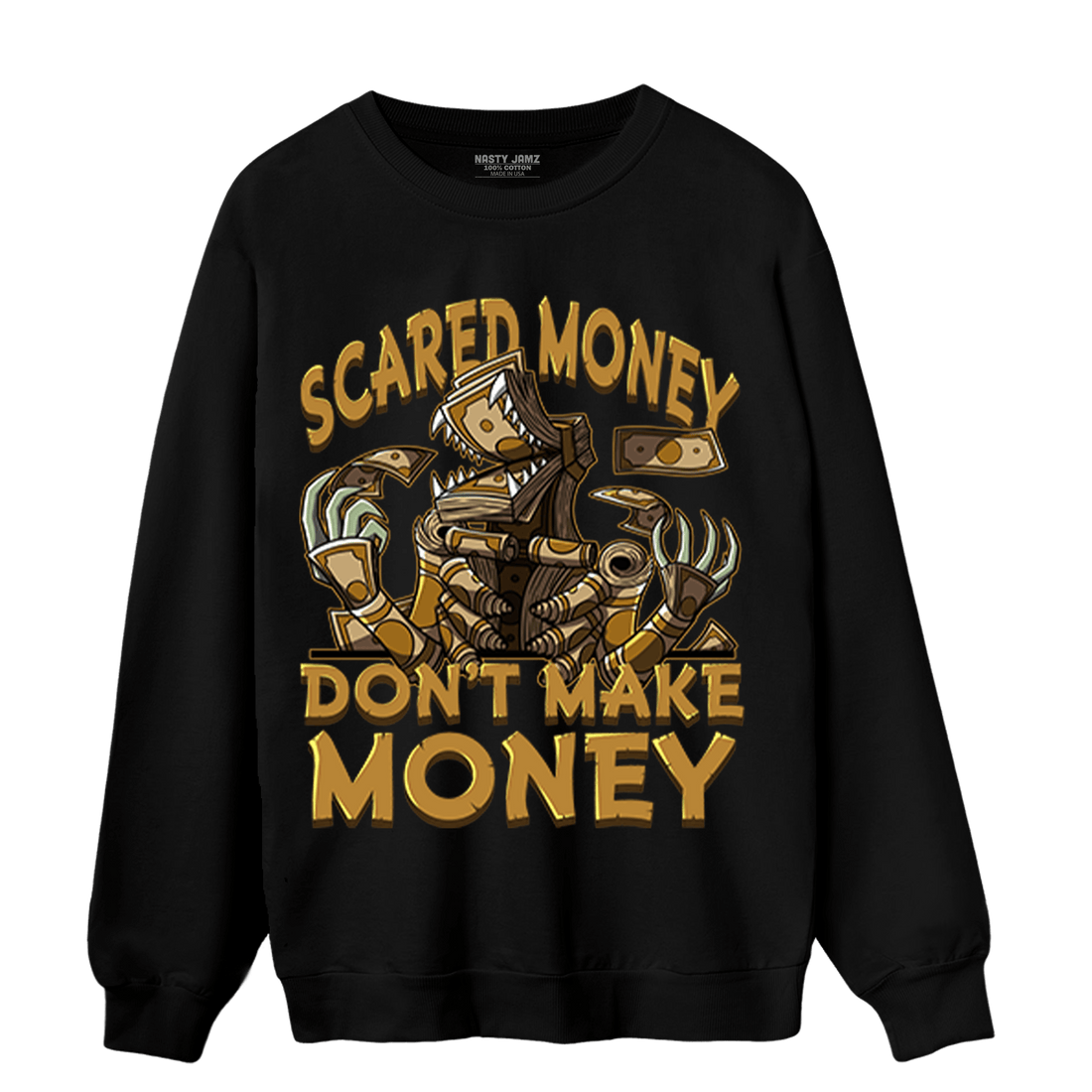 Wheat 13s Sweatshirt Match Scared Moneyy - NastyJamz