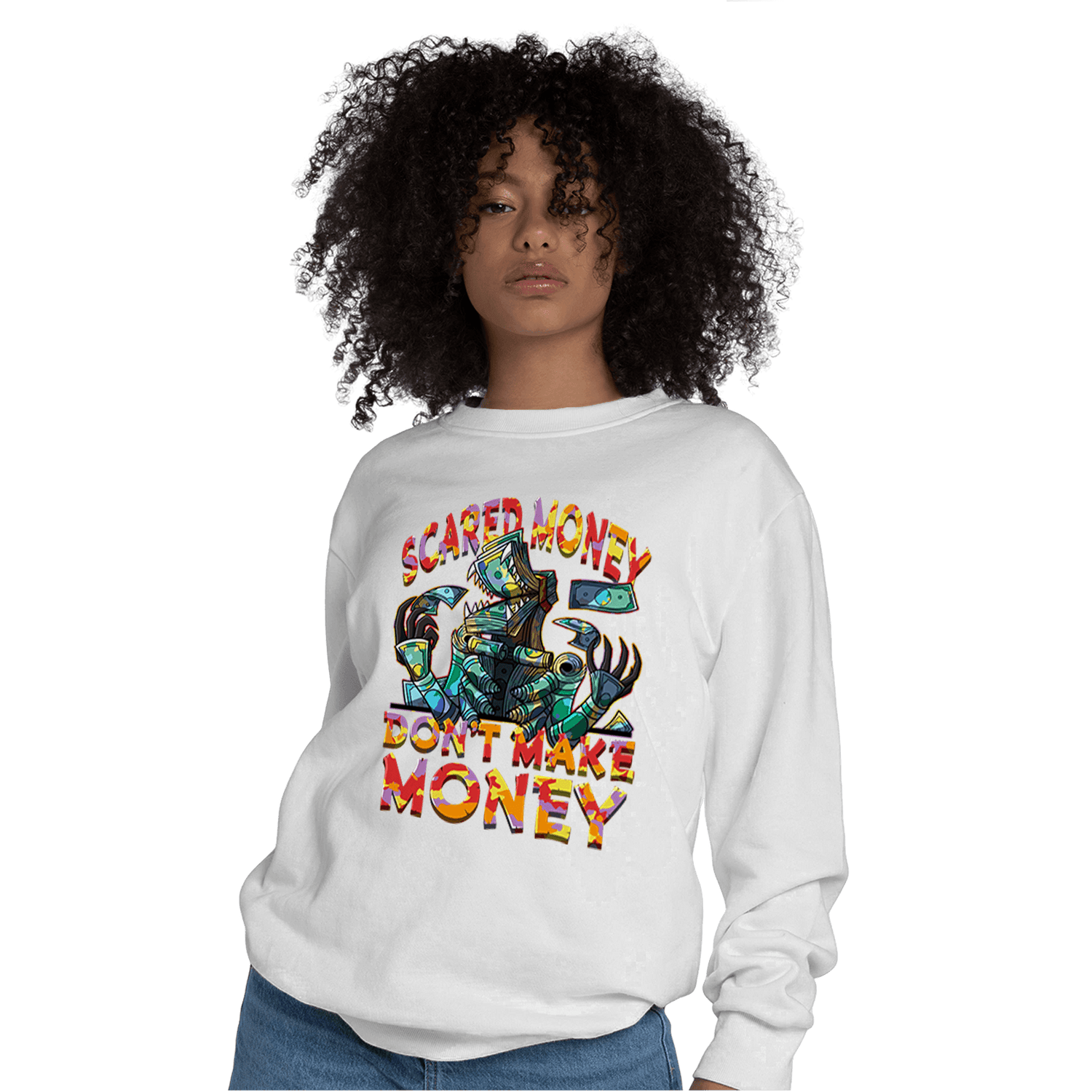 Mid GS Six Championships 1s Sweatshirt Match Scared Moneyy - NastyJamz
