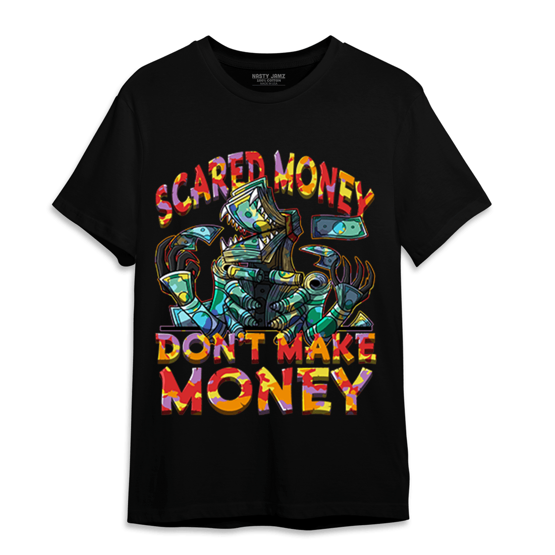 Mid GS Six Championships 1s T Shirt Match Scared Moneyy - NastyJamz