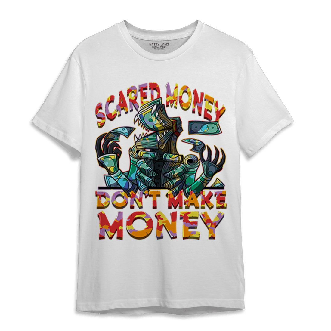 Mid GS Six Championships 1s T Shirt Match Scared Moneyy - NastyJamz