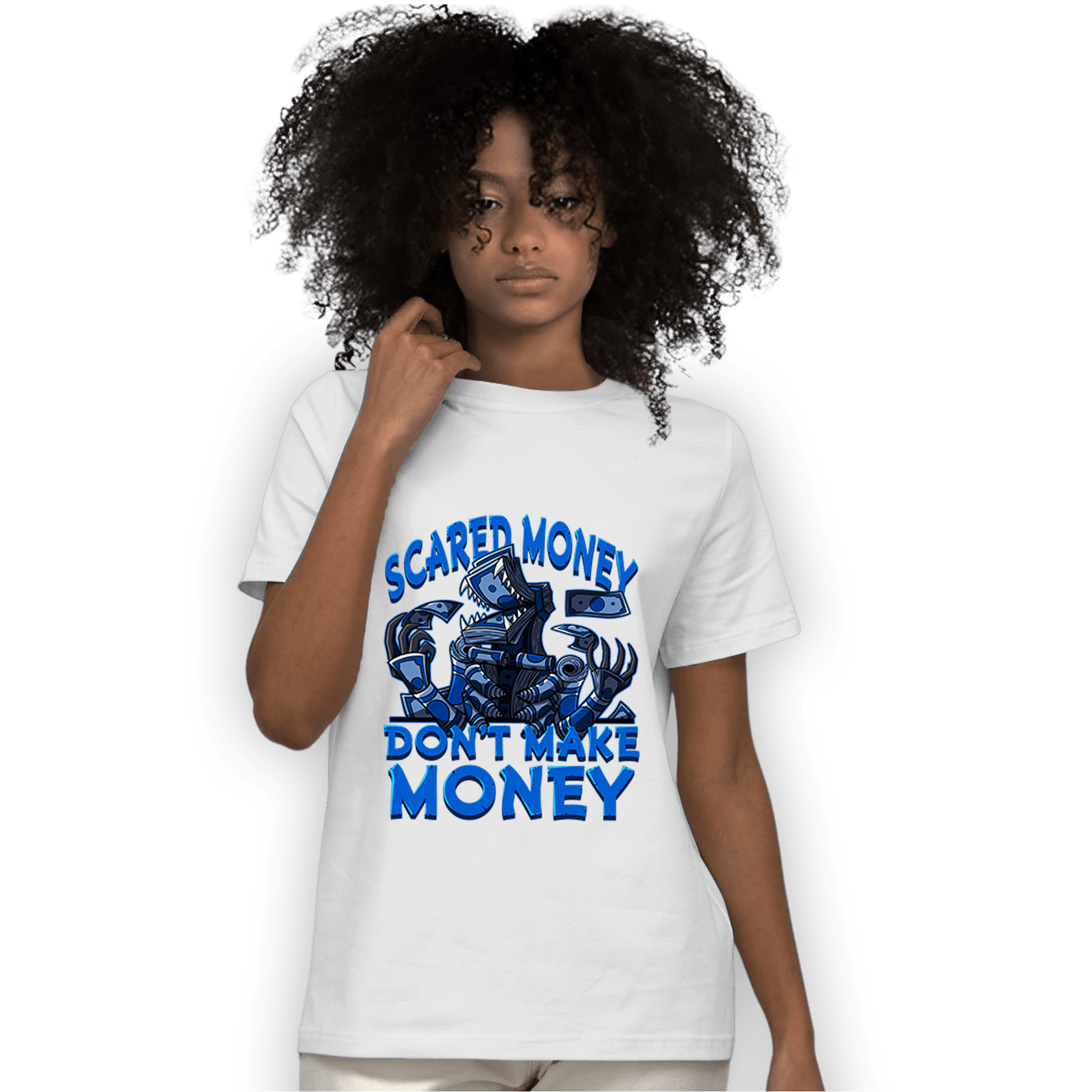 Royal Reimagined 1s T Shirt Match Scared Moneyy - NastyJamz