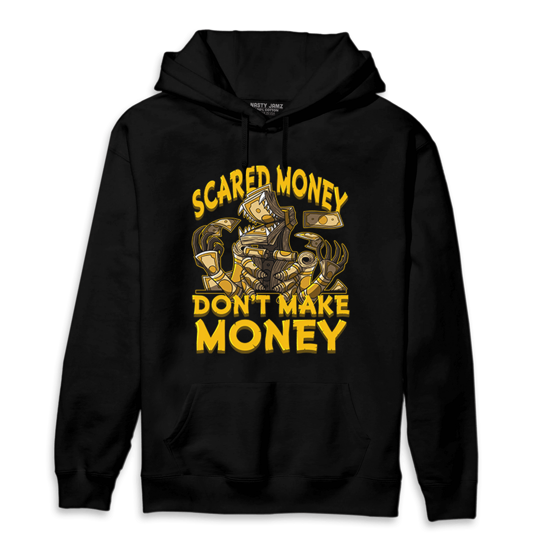 Yellow Ochre 1s Hoodie Match Scared Moneyy - NastyJamz