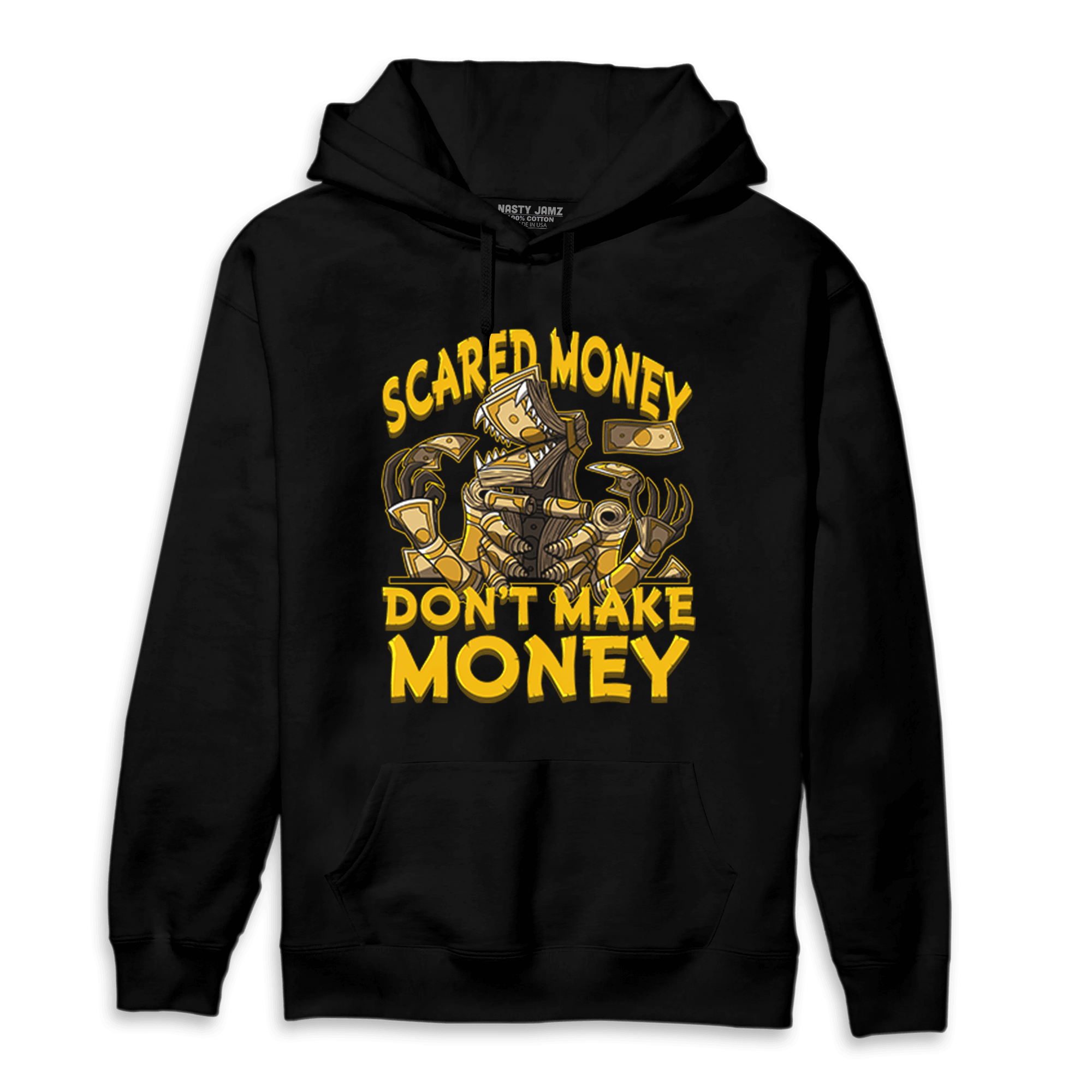 Yellow Ochre 1s Hoodie Match Scared Moneyy - NastyJamz