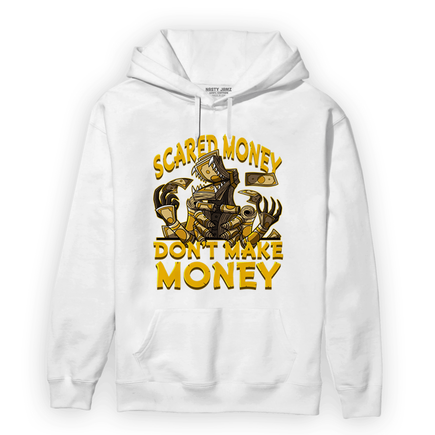 Yellow Ochre 1s Hoodie Match Scared Moneyy - NastyJamz