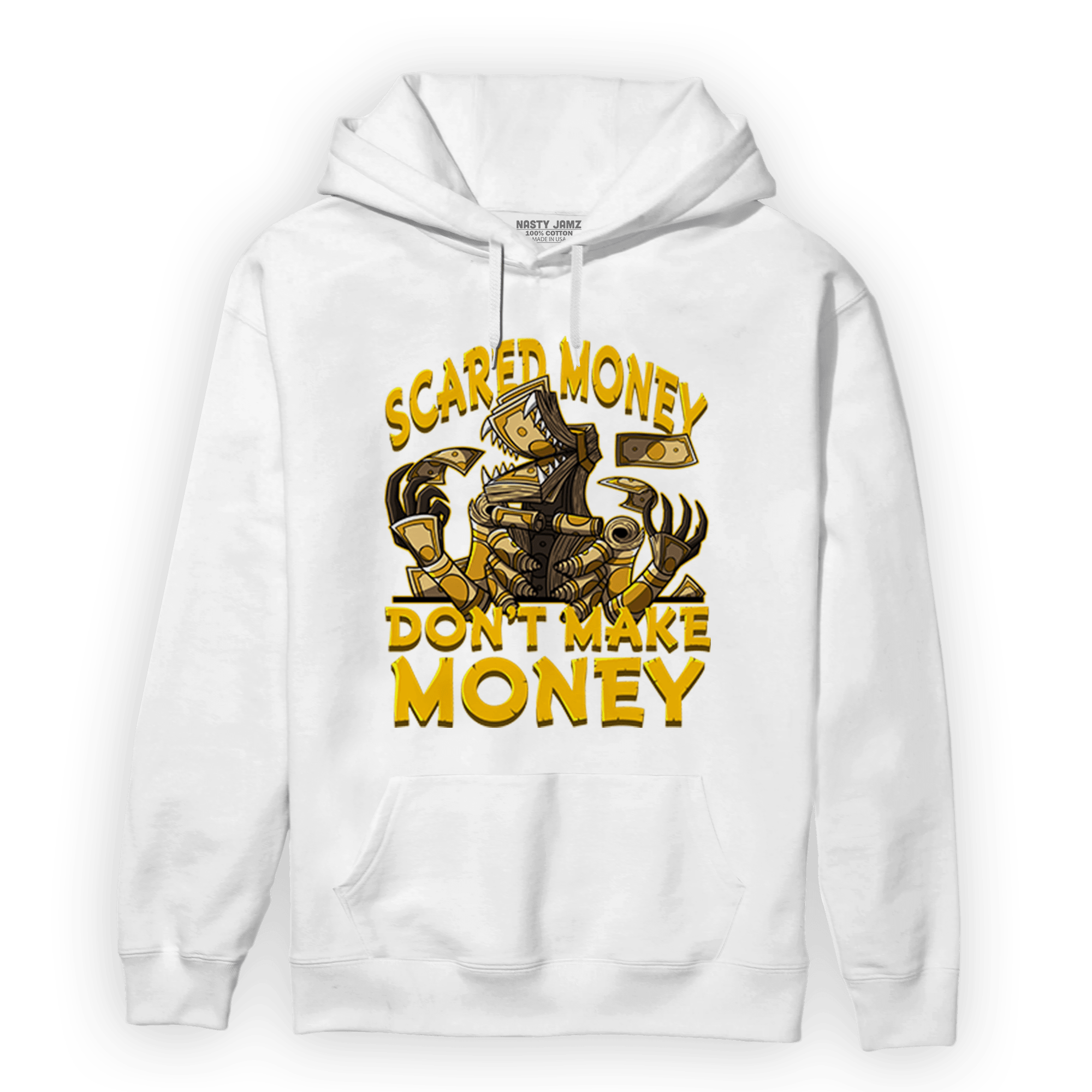 Yellow Ochre 1s Hoodie Match Scared Moneyy - NastyJamz